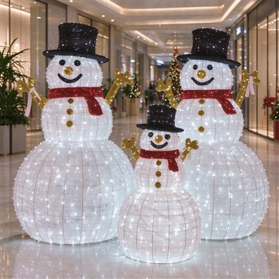 LED karácsonyi hóember fény
